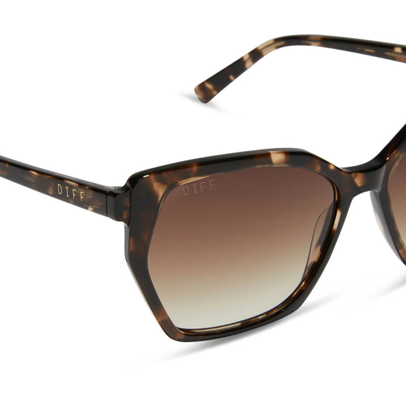 Vera Espresso Tortoise Brown Gradient Polarized Sunglasses