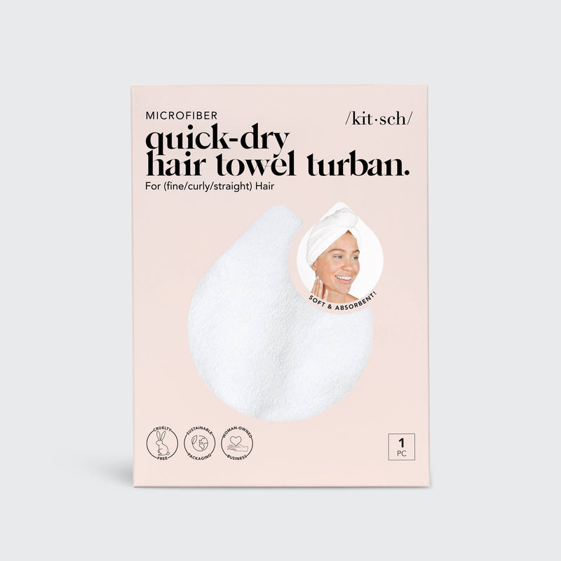 Quick Dry Hair Towel - White