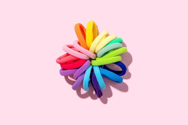Mix & Match Colorful Hair Tie Assortment - Set of 20