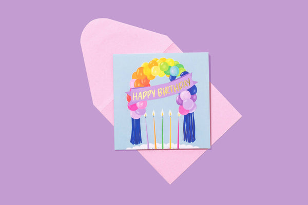 Gift Enclosure Card - "Happy Birthday" - Balloons