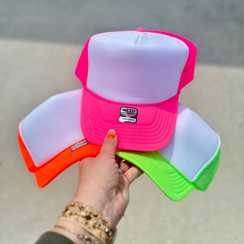 Neon Foam Trucker Hat: Neon green