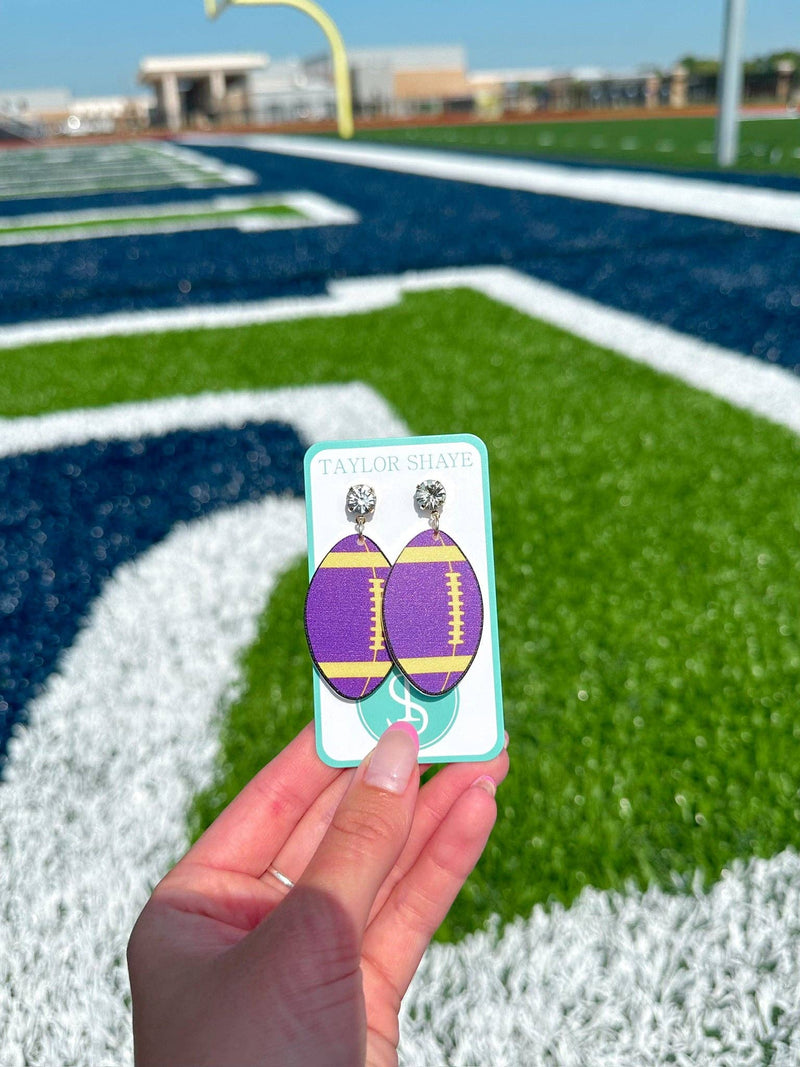 Purple/Gold Acrylic Footballs