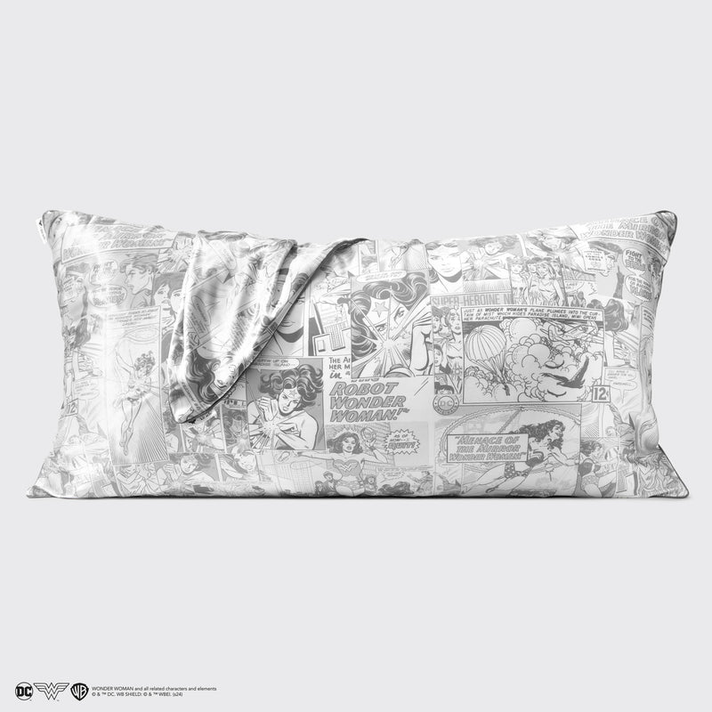 Wonder Woman x kitsch King Satin Pillowcase- Comic Print