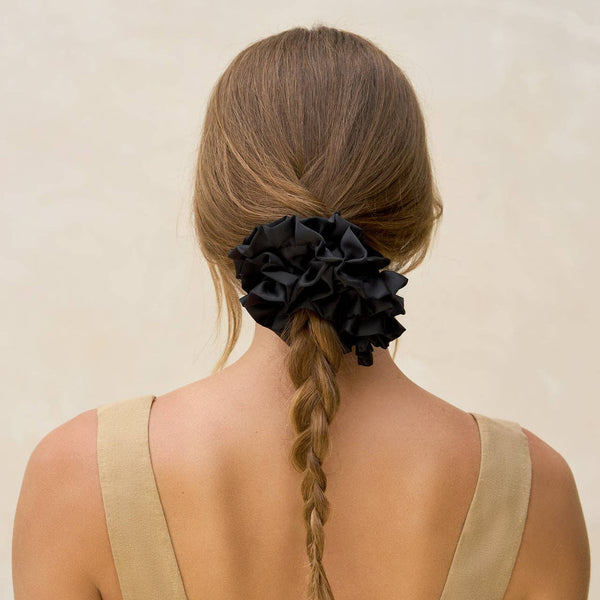 Black Ruffle Scrunchie
