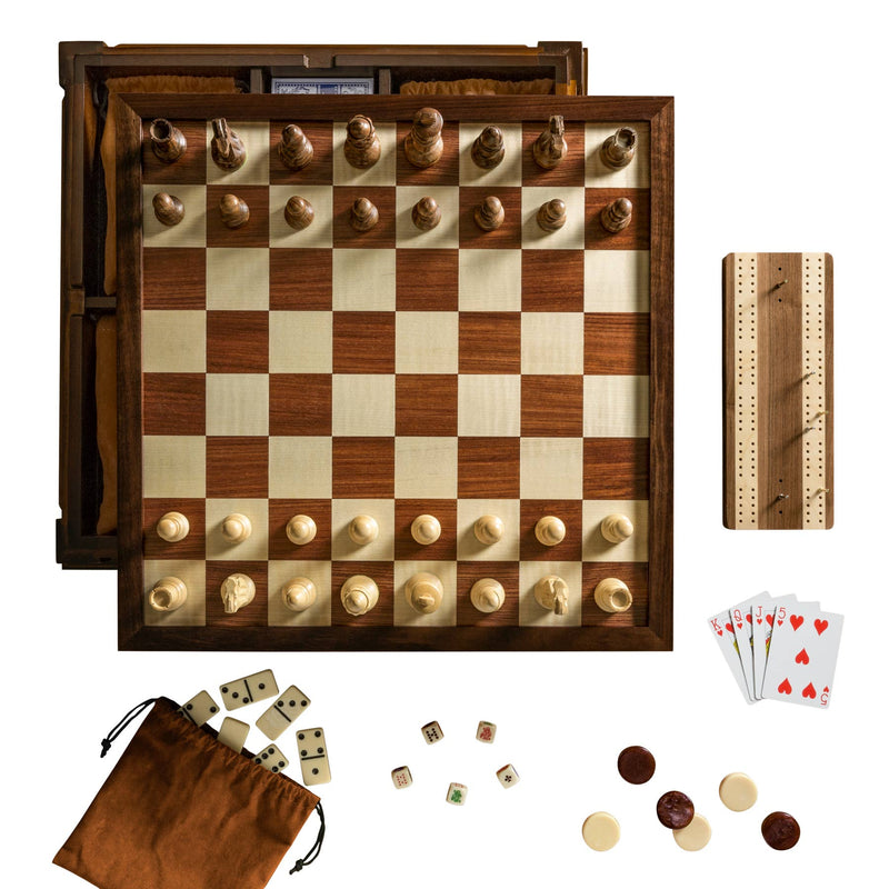 Chess 7-in-1 Heirloom Edition includes cards, dice & more