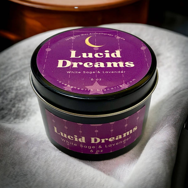 Lucid Dreams Soy Candle
White Sage & Lavender Scent
6 oz