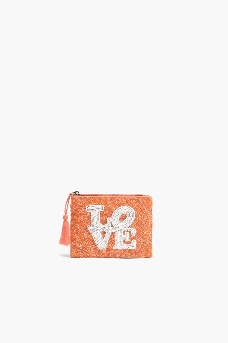 All the Love Coin Bag - Grey Leopard with Heart