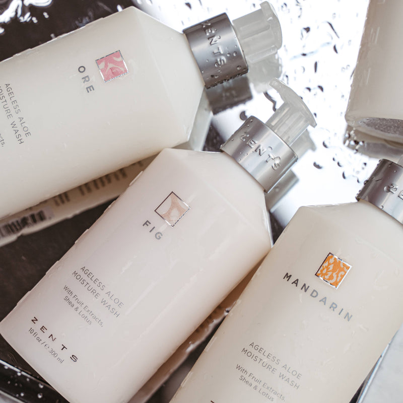 Water,  ZENTS Ageless Aloe Hand & Body Moisture Wash, 10oz