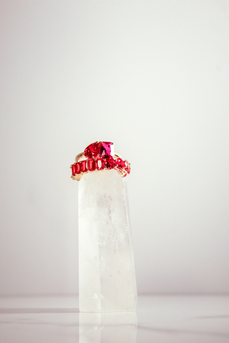 PERFECT PAIR RING- HOT PINK + PADPARADSCHA: 6