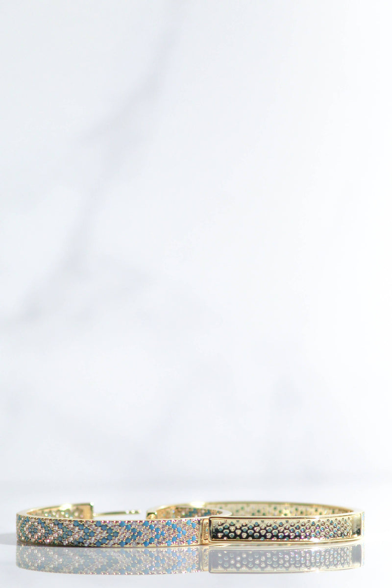 AXEL HOOPS- TURQUOISE COLORFUL HOOPS + 14K GOLD VERMEIL