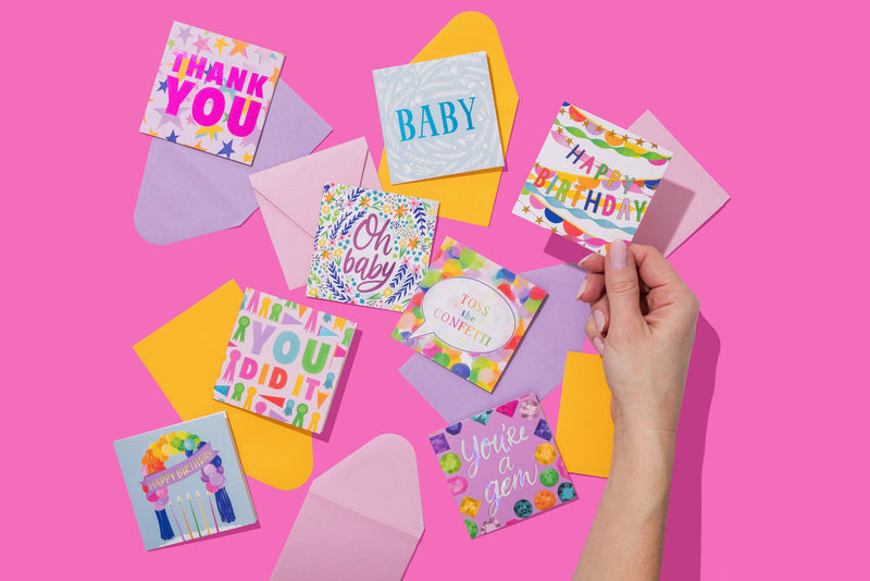 Gift Enclosure Card - "Happy Birthday" - Streamers