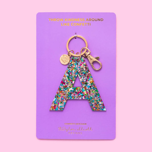 Keychains - Letters A-Z - Colorful Confetti - Each: Z