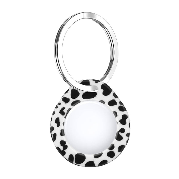 PRINTED SILICONE SHELL HOLDER CASE WITH KEY RING FOR AIRTAG - LEOPARD
