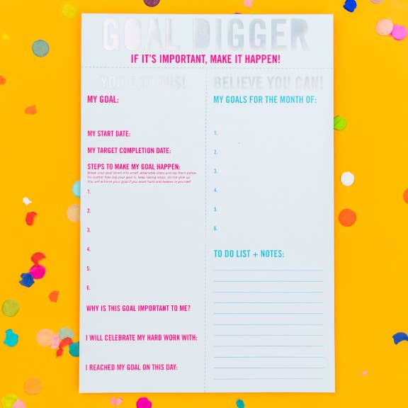 Goal Setting Notepad - 