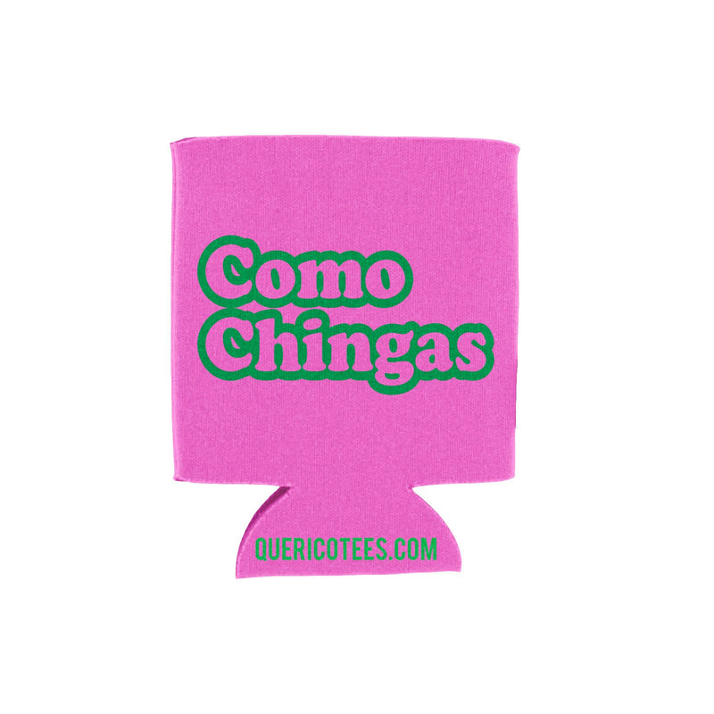 Como Chingas Pink Can Cooler