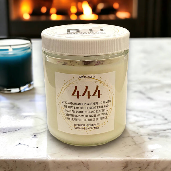 444 Candle
Protection — Angel Numbers
Sandalwood Scent