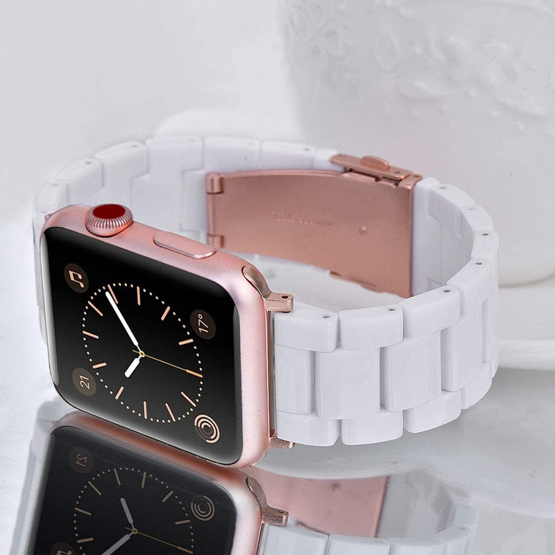 RESIN BAND FOR APPLE WATCH 42/44/45 PEARL