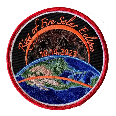 2023 Annular Solar Eclipse Commemorative Patch - 4 inch