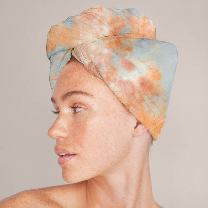 Microfiber Hair Towel - Sunset Tie Dye