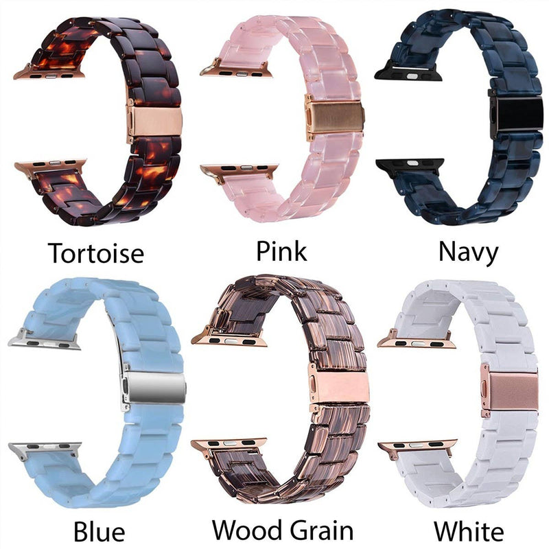 RESIN BAND FOR APPLE WATCH 38/40/41 WOOD GRAIN