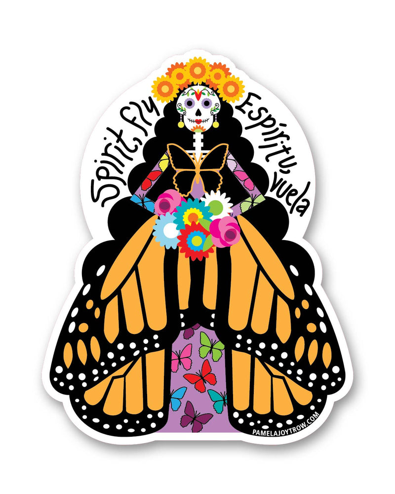 Catrina's Spirit- Day of the Dead Sticker Monarch Butterfly