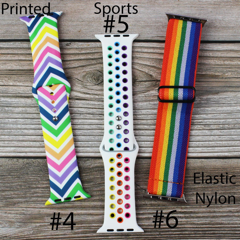 RAINBOW WATCH BAND 42/44/45  #5 SPORTS PRIDE MULTI COLOR