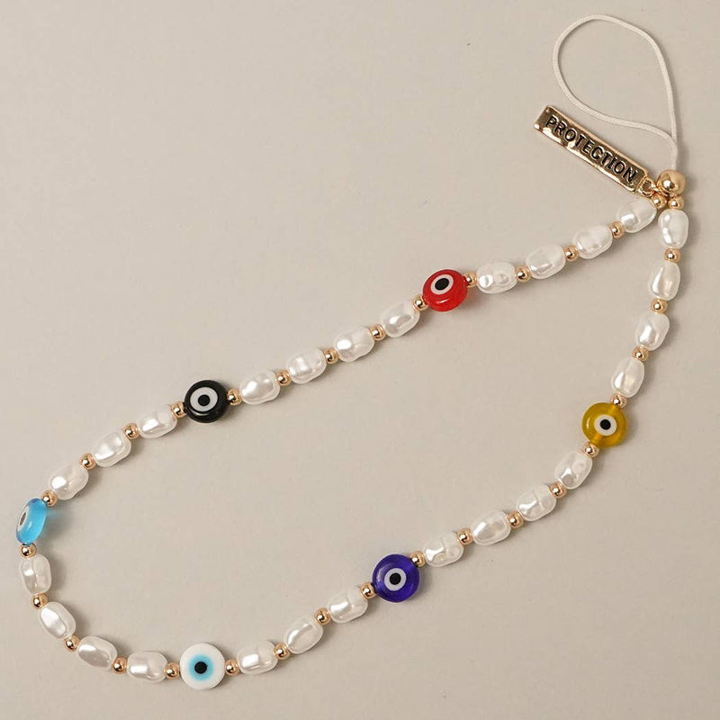 EVIL EYE PROTECTION BEADED PHONE CHARM