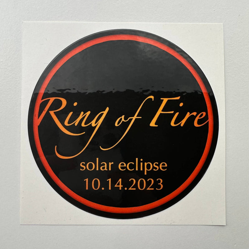 2023 Ring of Fire Solar Eclipse 4" Vinyl Sticker