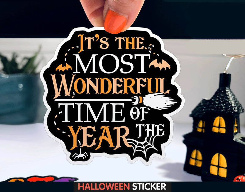 Halloween Sticker, 3" The Most Wonderful Time of the Year