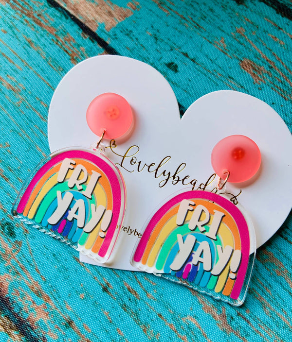 Friyay, Rainbow earrings