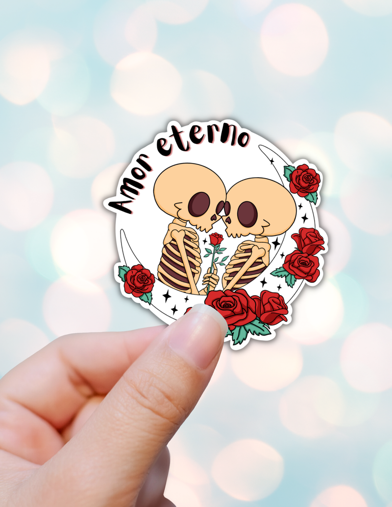 amor eterno san valentin sticker, valentines decals