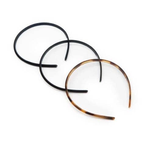 Thin Non-Slip Headbands 3pc - Recycled Plastic