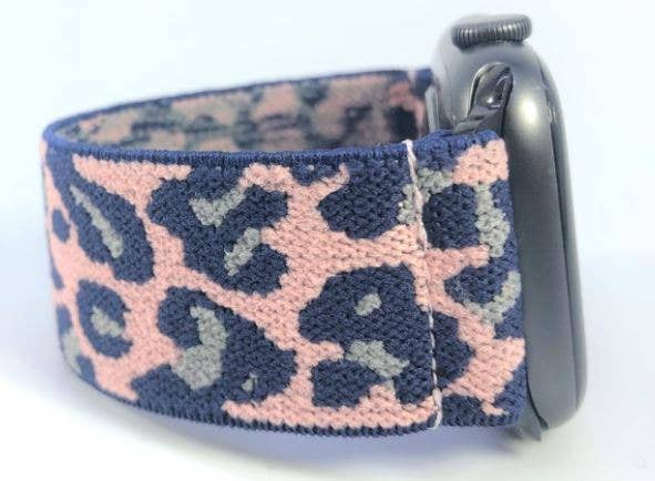 Pink Cheetah Nylon Apple Watch Band 42/44mm