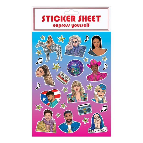 Pop Stars Sticker Sheet
