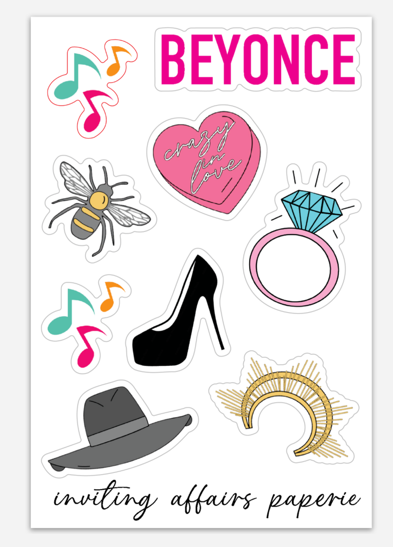 Beyonce Sticker Sheet