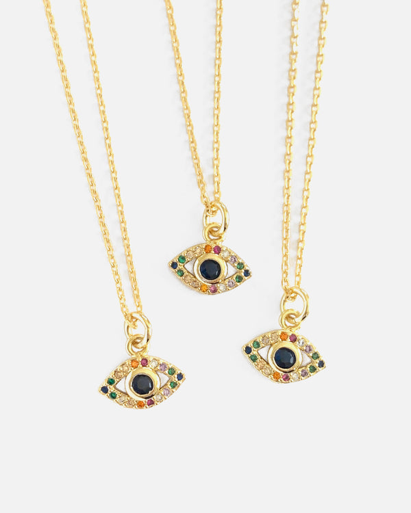 Evil Eye Rainbow Necklace