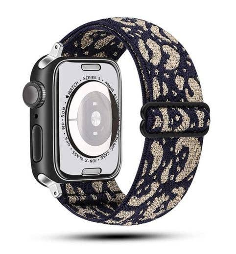 Black Gold Cheetah Nylon Apple Watch Band