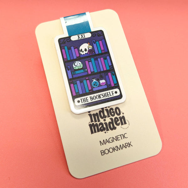 The Bookshelf Alternative Tarot Card Magnetic Bookmark