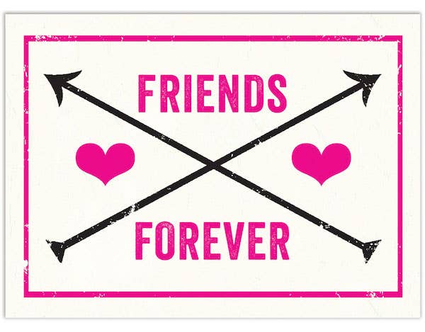 Friends Forever Valentine's Day Love Card (4 bar)