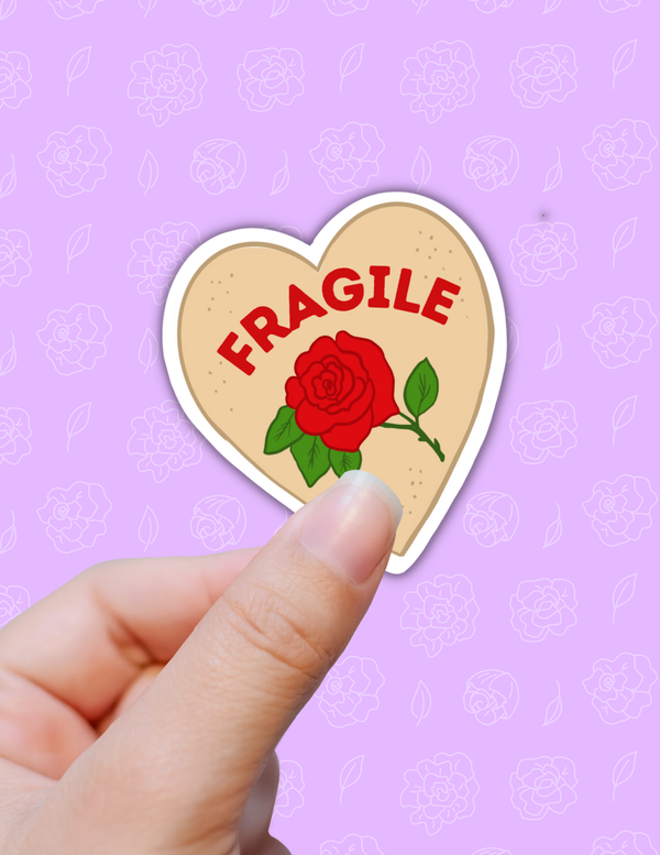 Fragile mazapan latina sticker, valentines day sticker