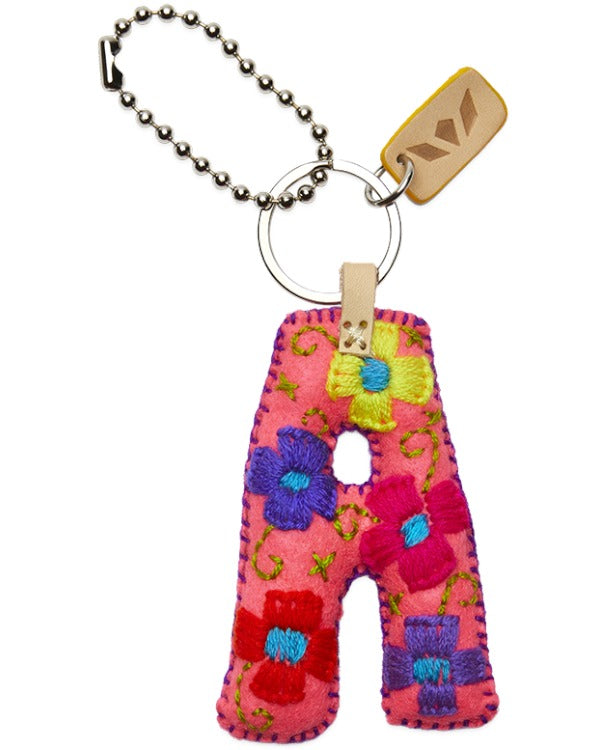 CONSUELA PINK FELT ALPHABET CHARM "A" CHRM3639FPCOOS