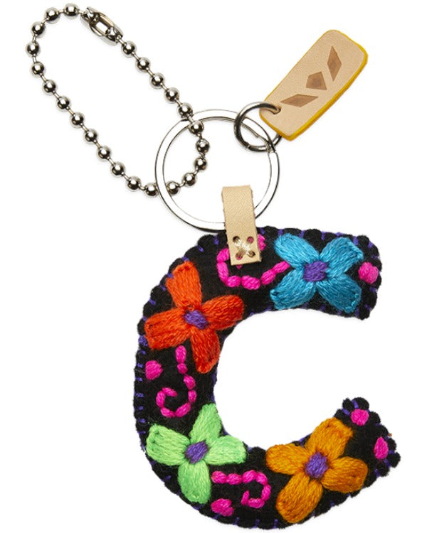 CONSUELA BLACK FELT ALPHABET CHARM "C" CHRM3641FBCOOS