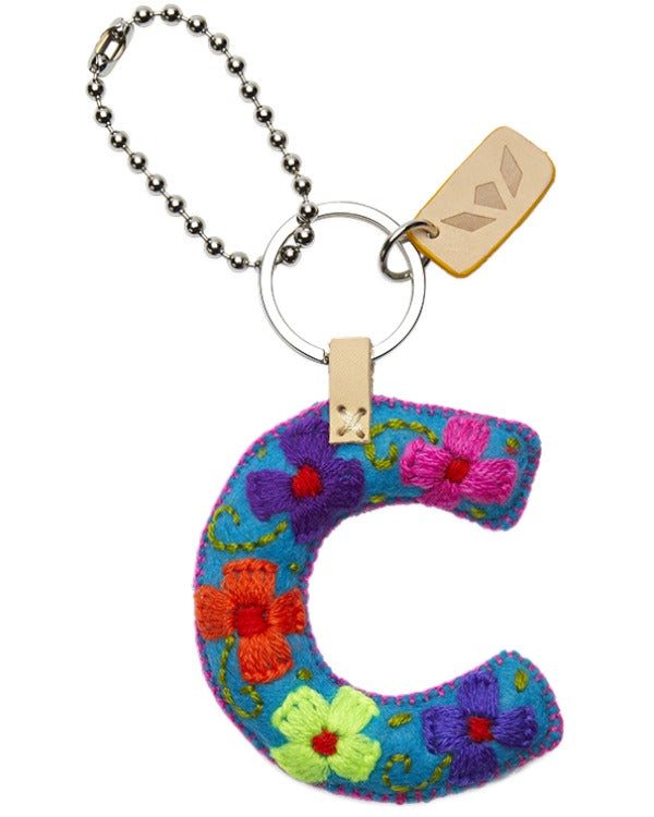 CONSUELA TURQUOISE FELT ALPHABET CHARM "C" CHRM3641FTCOOS