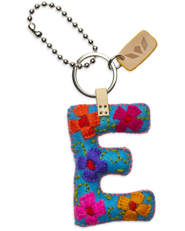 CONSUELA TURQUOISE FELT ALPHABET CHARM "E" CHRM3643FTCOOS