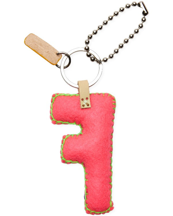 PINK FELT ALPHABET CHARM "F"