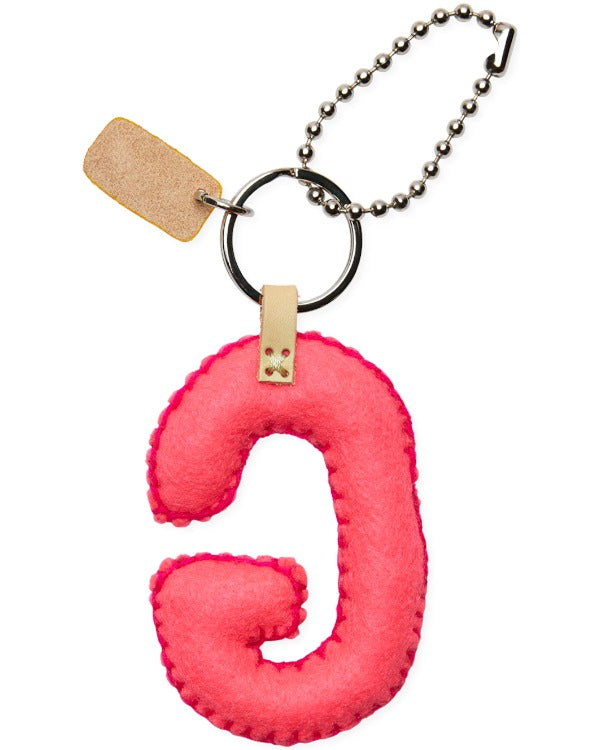 PINK FELT ALPHABET CHARM "G"