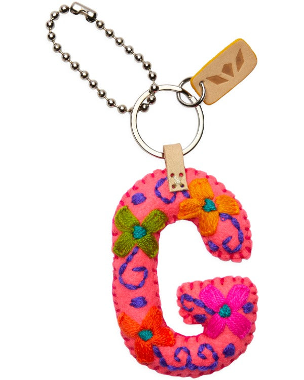 CONSUELA PINK FELT ALPHABET CHARM "G" CHRM3645FPCOOS