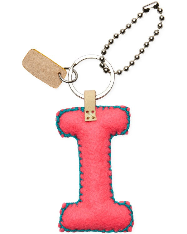 PINK FELT ALPHABET CHARM "I"