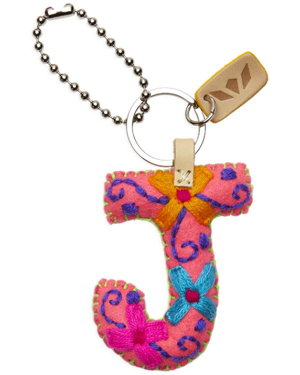 CONSUELA PINK FELT ALPHABET CHARM "J" CHRM3648FPCOOS