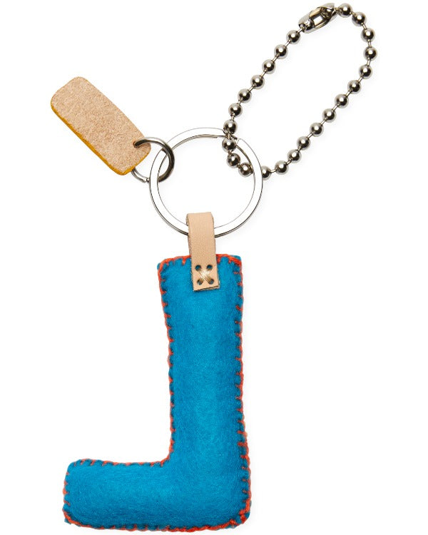 TURQUOISE FELT ALPHABET CHARM "L"